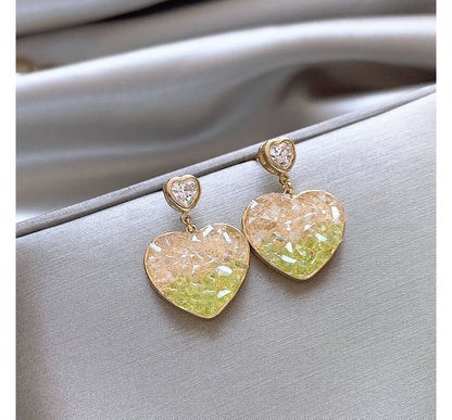 Heart Gradient Alloy Earring (various designs)