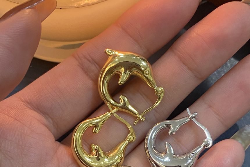 Dolphin Alloy Hoop Earring