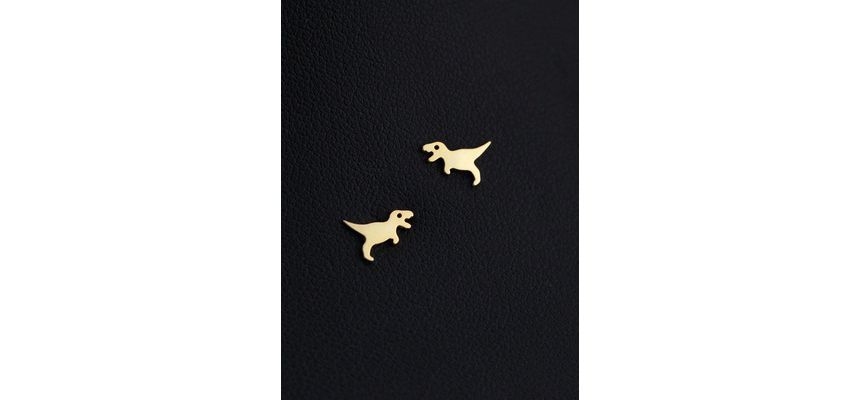 Polished Dinosaur Alloy Earring