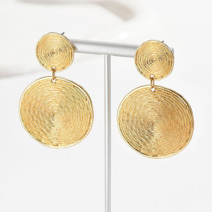 Disc Alloy Dangle Earring