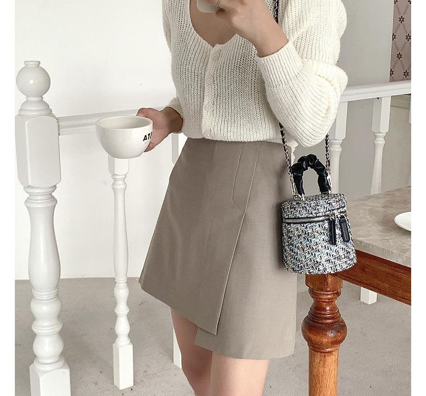 Zip Bag Crossbody Tweed