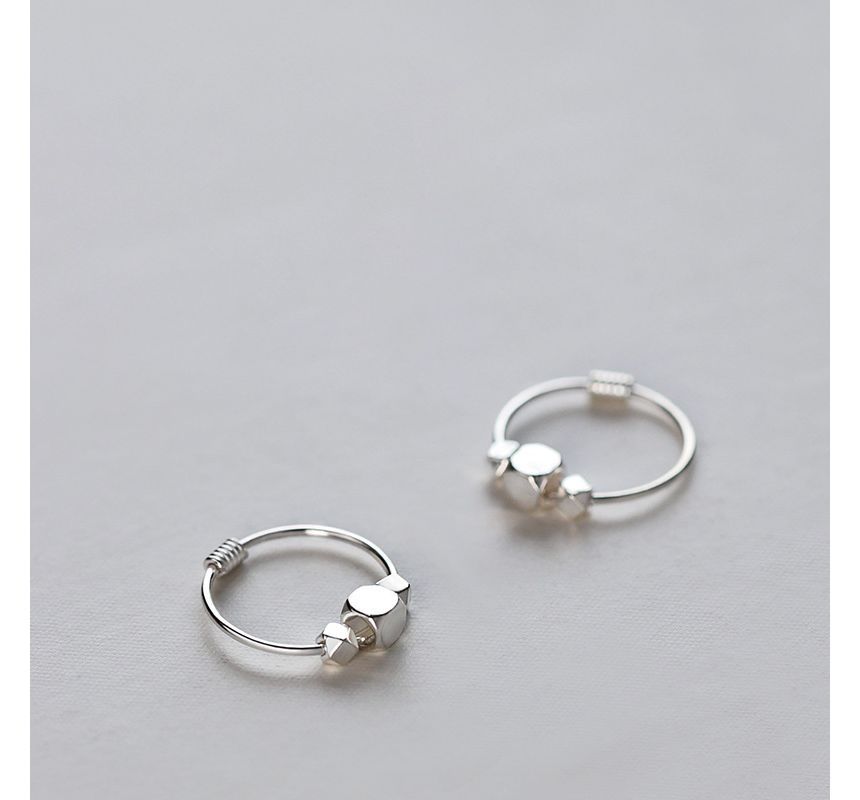 Geometric Alloy Hoop Earring