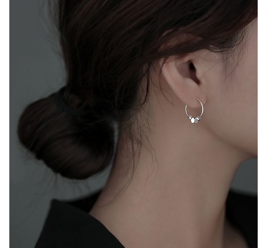 Geometric Alloy Hoop Earring