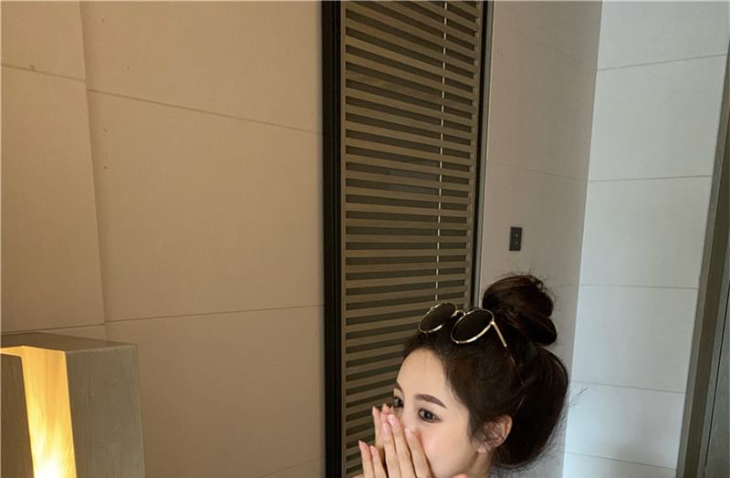 Midi Dress Slim-Fit Sleeveless Two-Tone