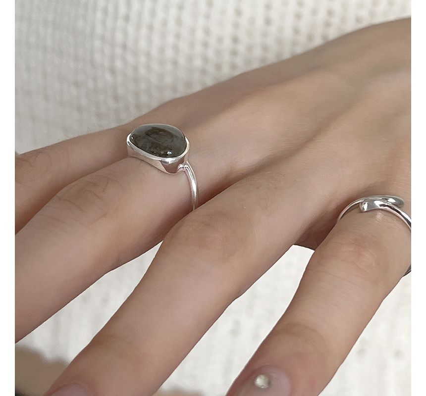 Moonstone Alloy Open Ring / Irregular Alloy Open Ring