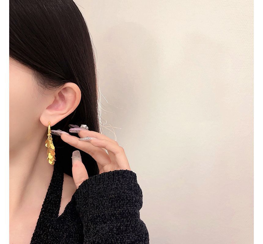 Droplet Earring Fringed Alloy