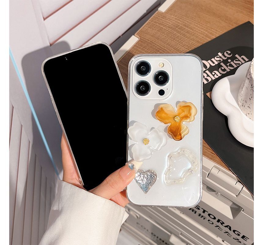 Case Phone Embellished Transparent