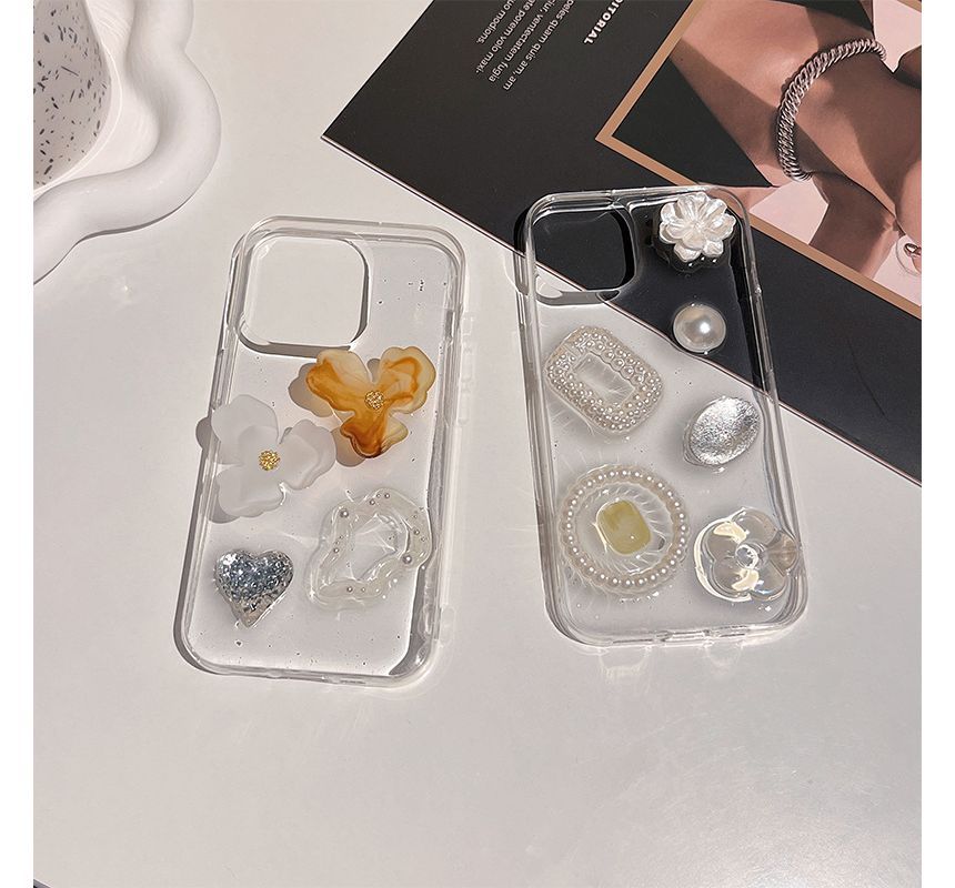 Case Phone Embellished Transparent
