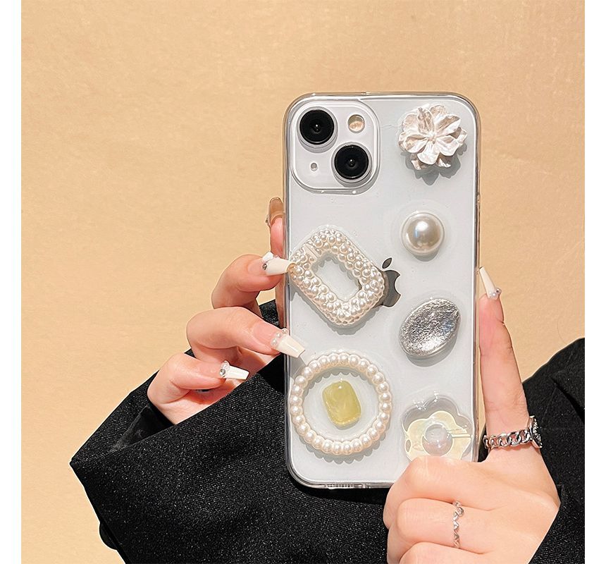 Case Phone Embellished Transparent