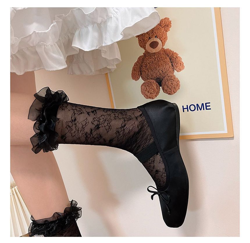 Ruffled Organza Socks