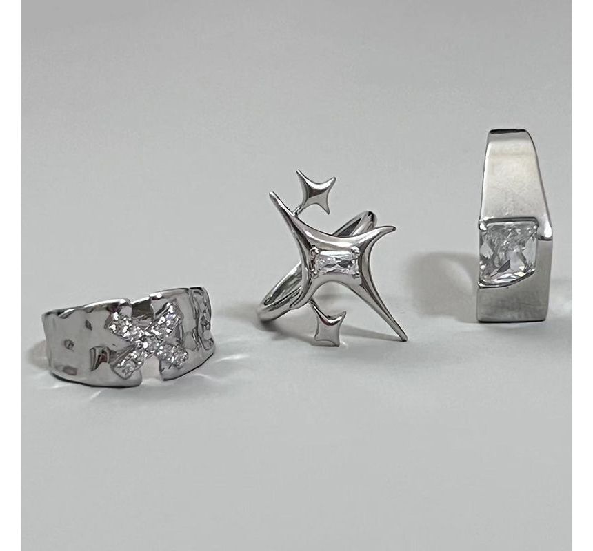 (various Ring Open Alloy Rhinestone designs)