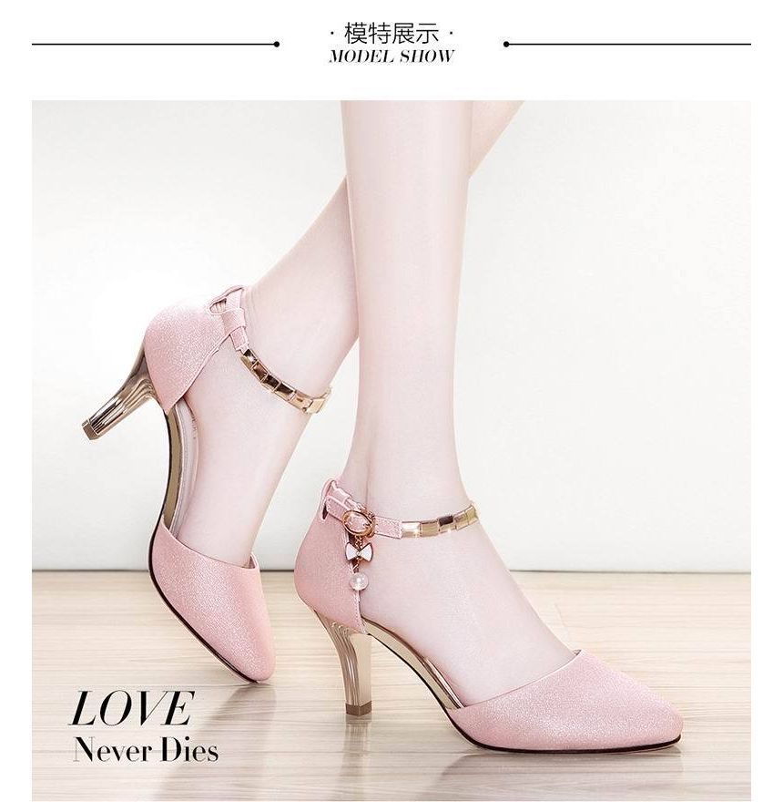 Strap Heel Sandals High Ankle