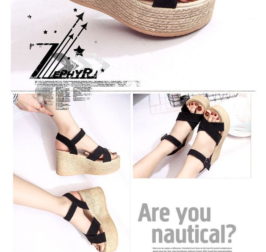 Platform Espadrille Sandals Wedge Heel