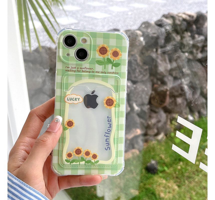 Phone Print Case Card Holder Sunflower