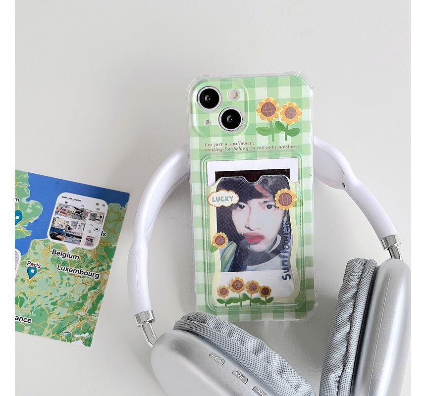 Phone Print Case Card Holder Sunflower