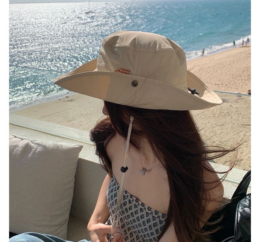 Sun Hat Lettering Embroidered