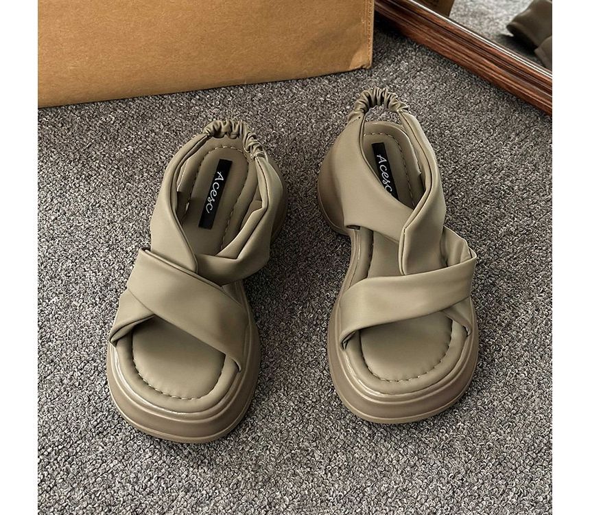 Sandals Slingback Knot Platform