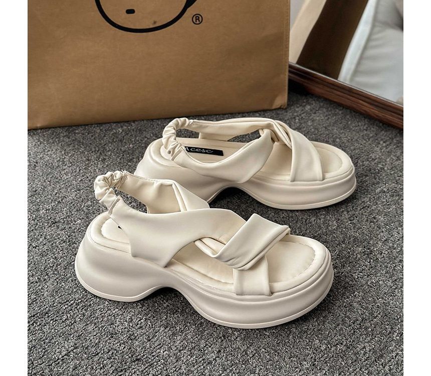 Sandals Slingback Knot Platform