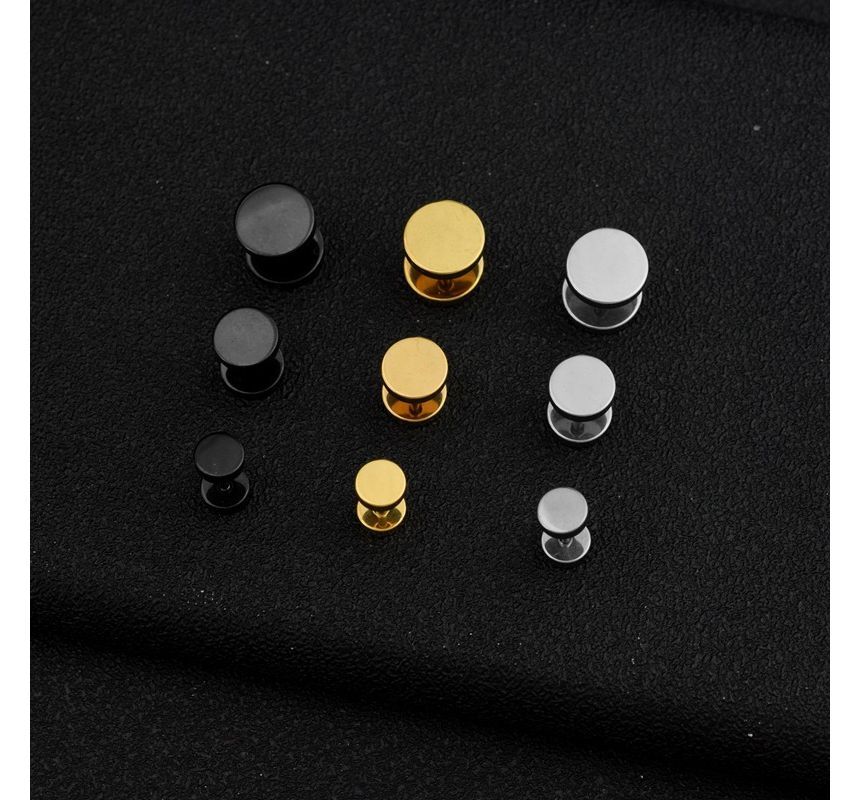 Disc Stainless Steel Through & Through Earring (various designs)