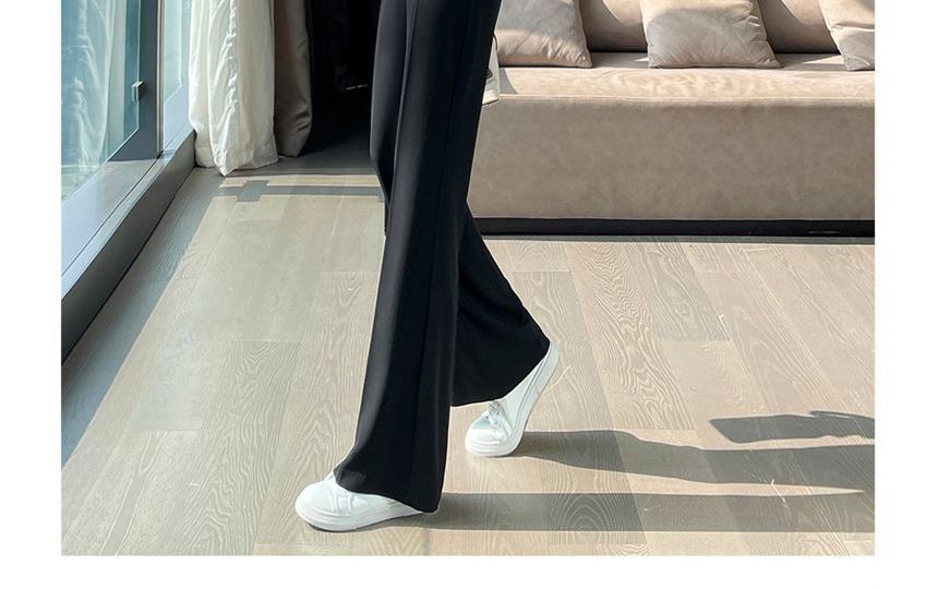 Designs) Pants High Flared (Various Rise Plain