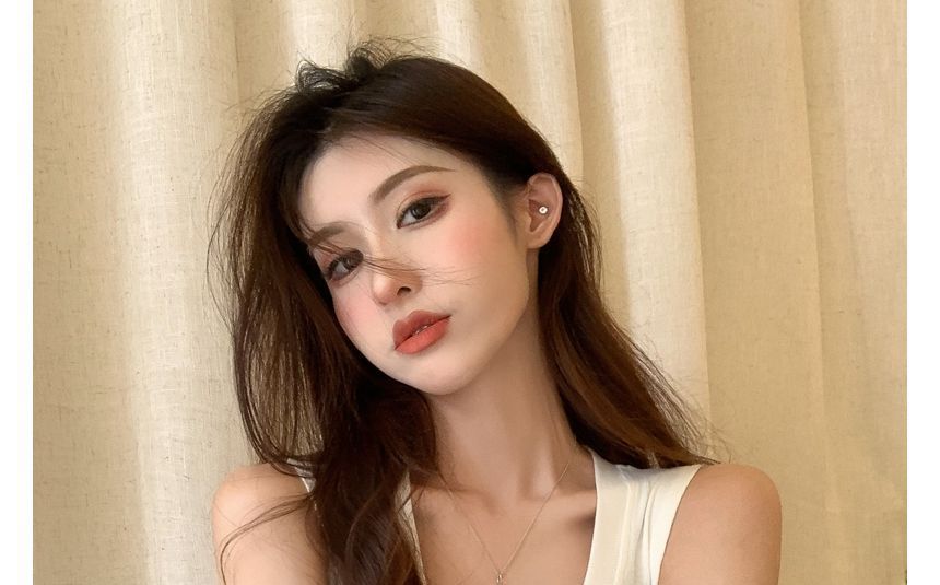 Neck Tank Scoop Plain Top