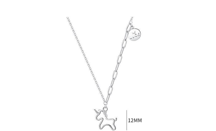 Unicorn Pendant Alloy Choker