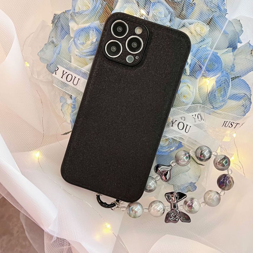 Pearl Faux Phone Chain Bow Case