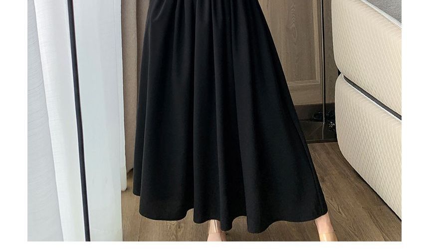 Sleeveless Scoop Neck Plain Maxi A-Line Dress