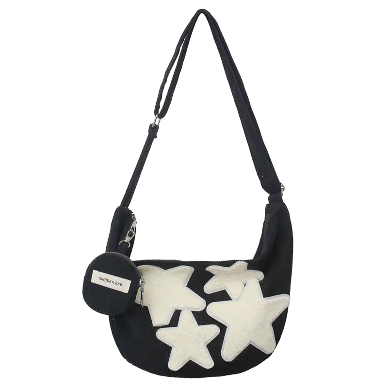 Corduroy Designs) Purse Zipper Coin With Crossbody Pouch Applique (Various Star