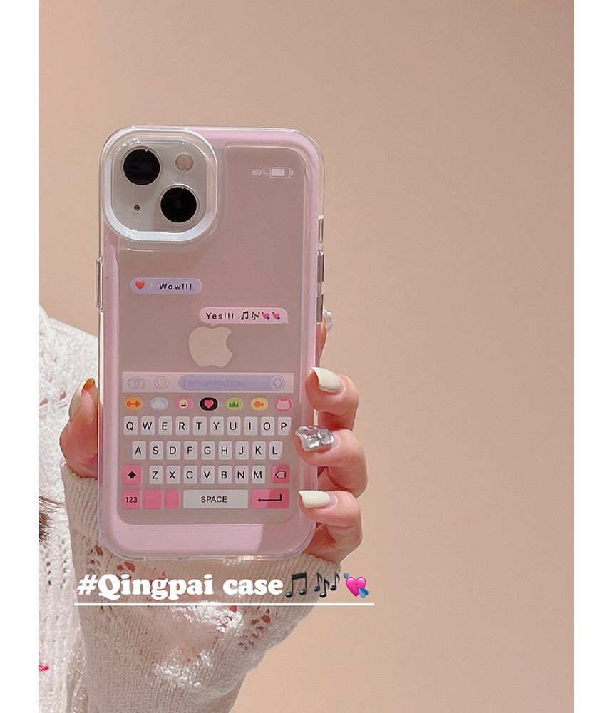 Keyboard Print Phone Case - iPhone 14 Pro Max / 14 Pro / 14 Max / 14 / 13 Pro Max / 13 Pro / 13 / 13 mini / 12 Pro Max / 12 Pro / 12 / 12 mini / 11 Pro Max / 11 Pro / 11 / SE / XS Max / XS / XR / X / 8 / 8 Plus / 7 / 7 Plus