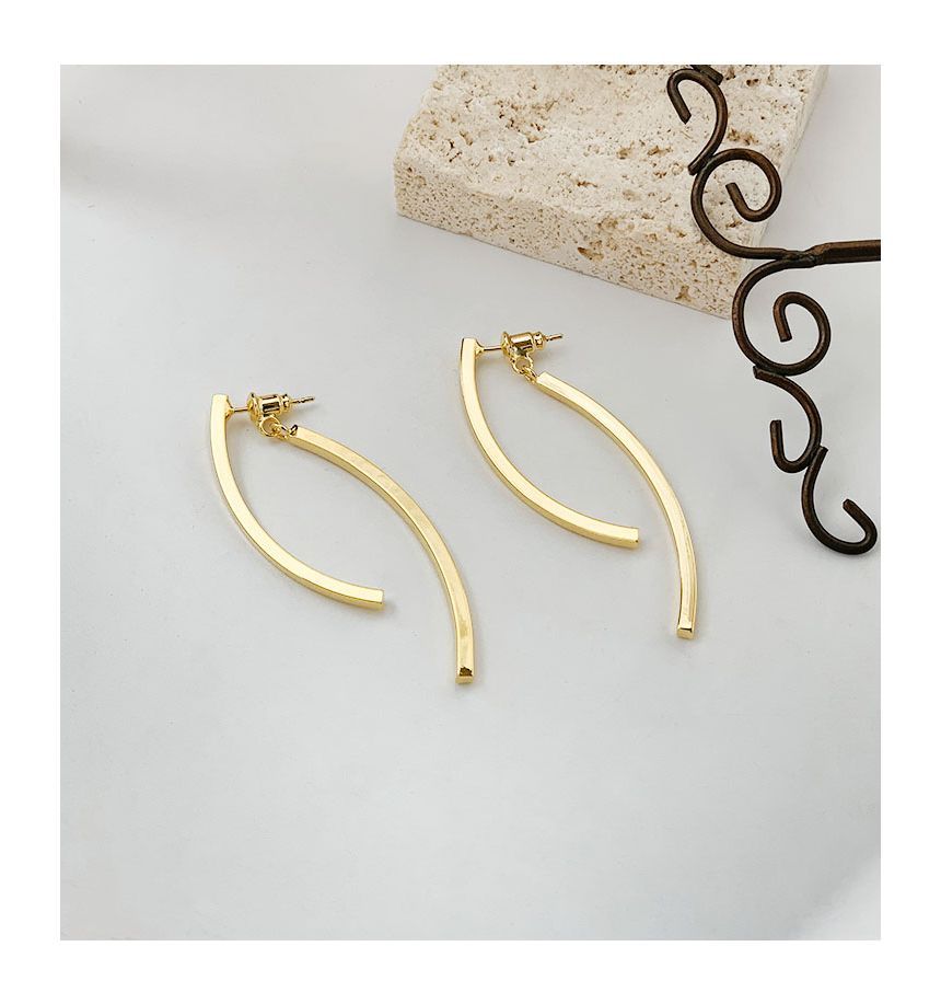 Fringed Alloy Earring Curve
