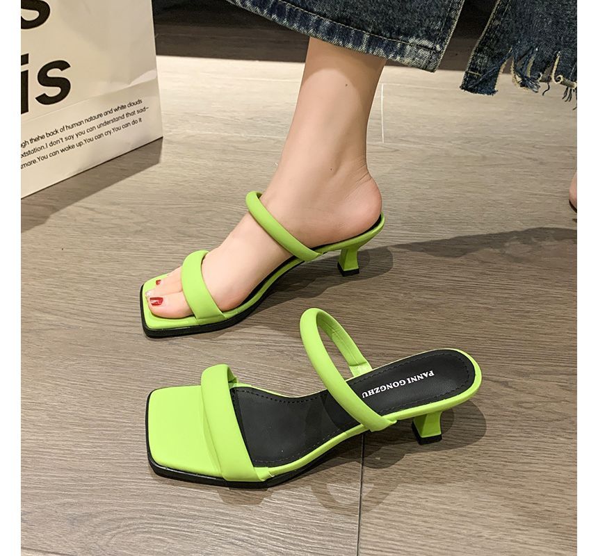 Low Heel Slide Sandals