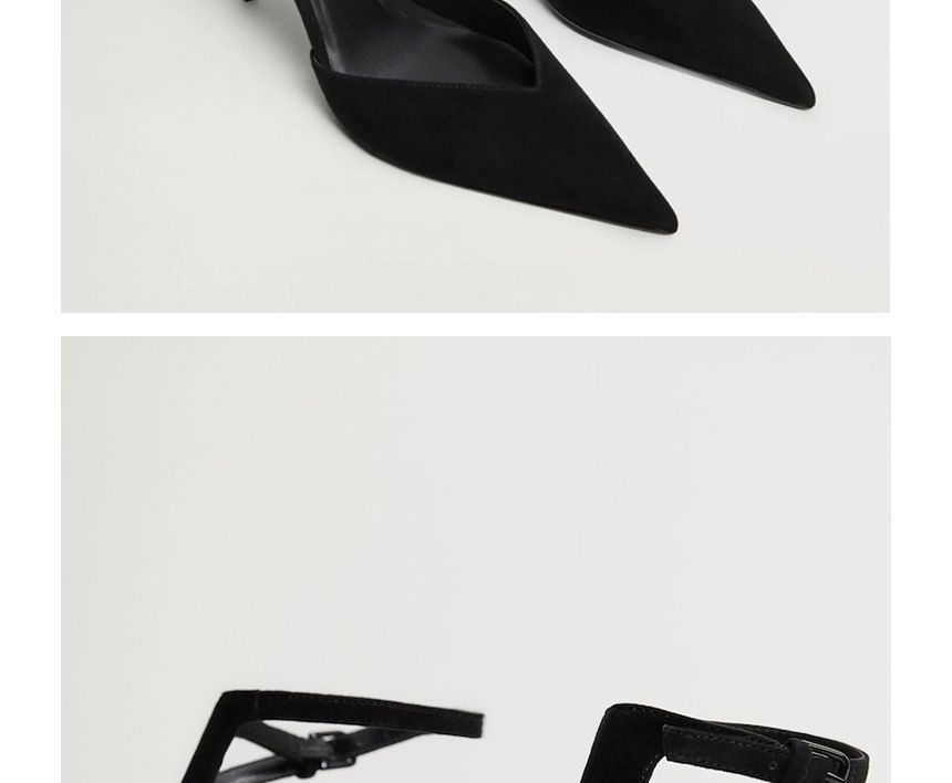 Pointed Plain High-Heel D'Orsay Pumps