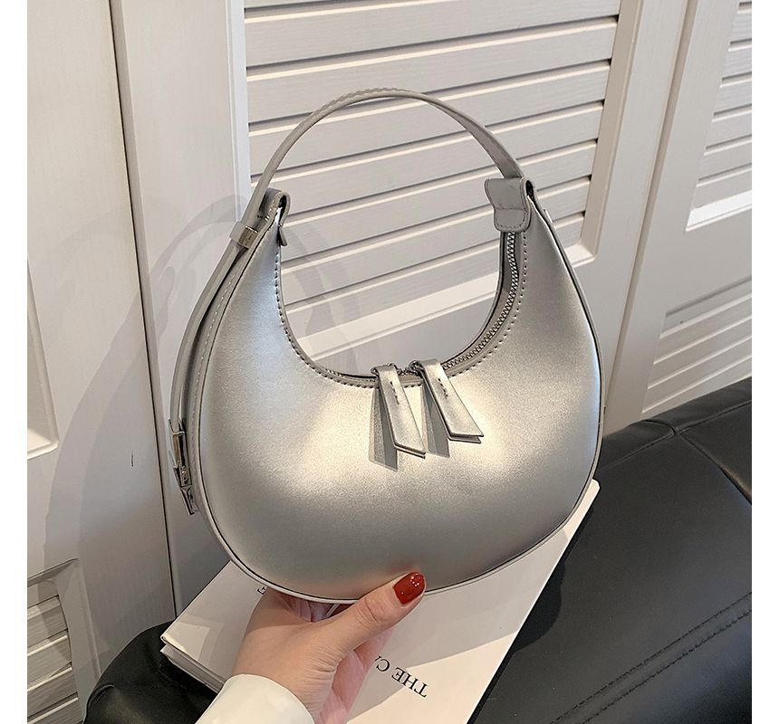 Zip Bag Faux Shoulder Leather