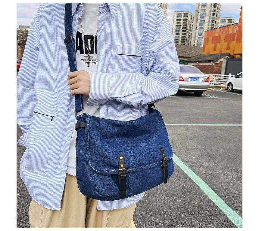 Denim Messenger Bag