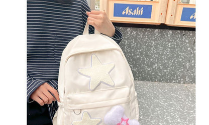 Star Applique Multi-Pocket Backpack