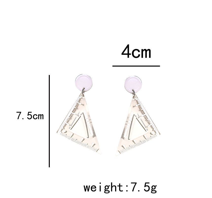 Cutout Triangle Ruler Earring