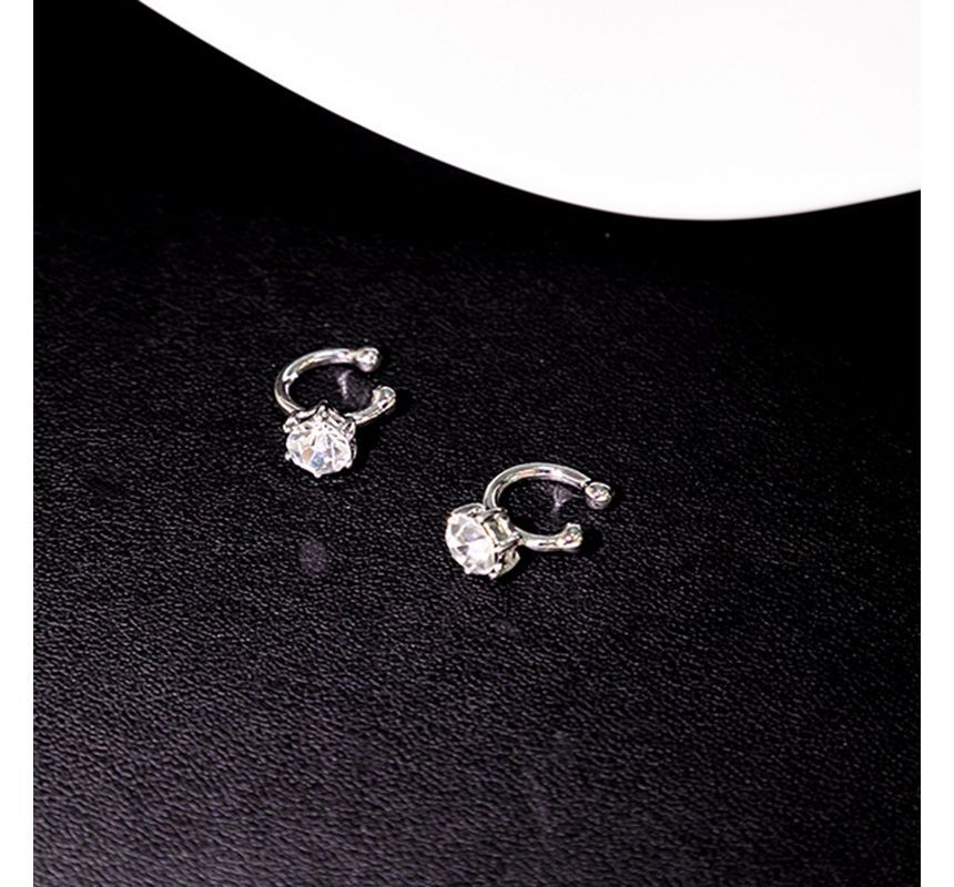 Rhinestone Geometric Alloy Earring