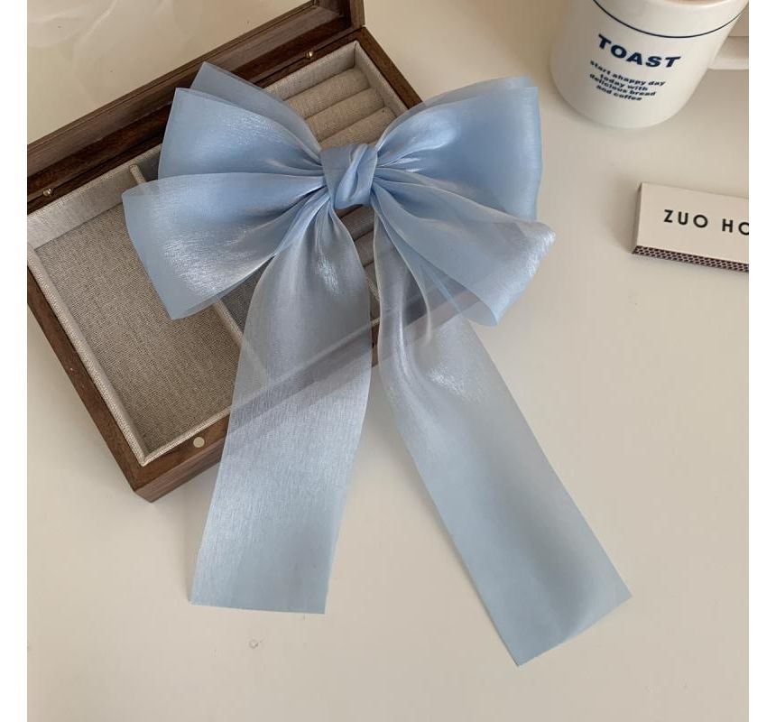 Plain Bow Mesh Hair Clip