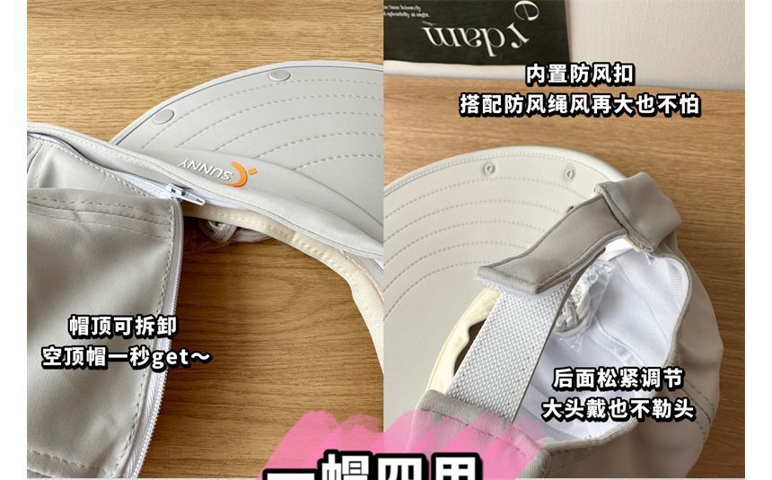 Lettering Sun Cover Face Hat with Protection