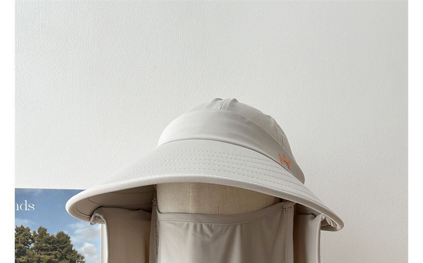 Lettering Sun Cover Face Hat with Protection