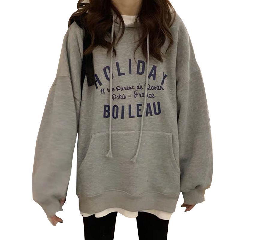 Oversized Lettering Hoodie