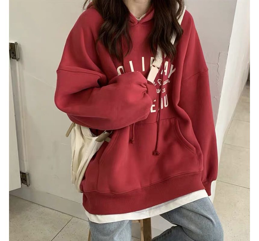 Oversized Lettering Hoodie