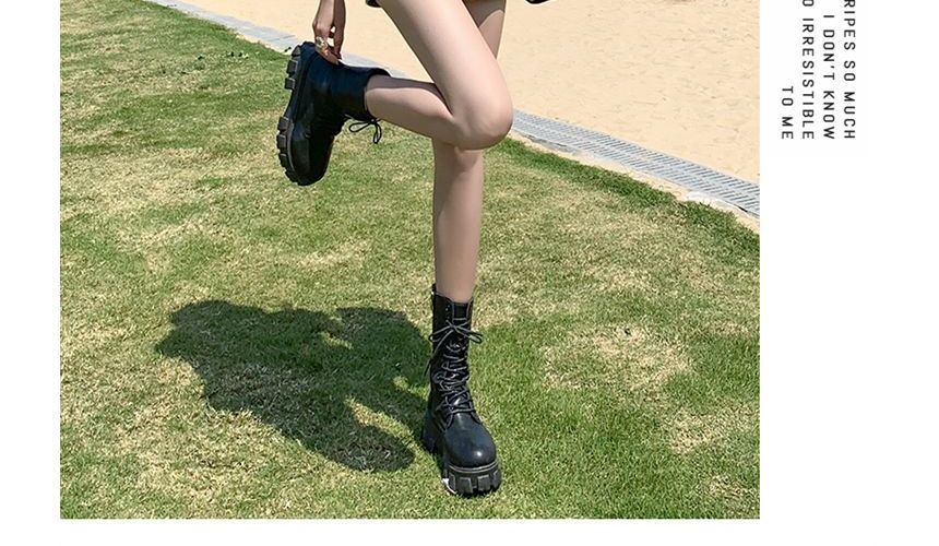 High Waist Washed Denim Skorts