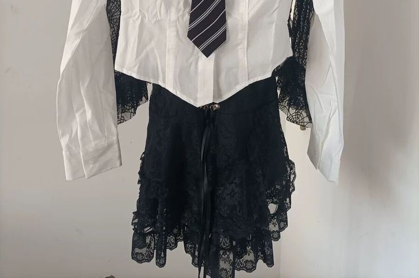 Striped Neck Tie / Pre Tied Neck Tie