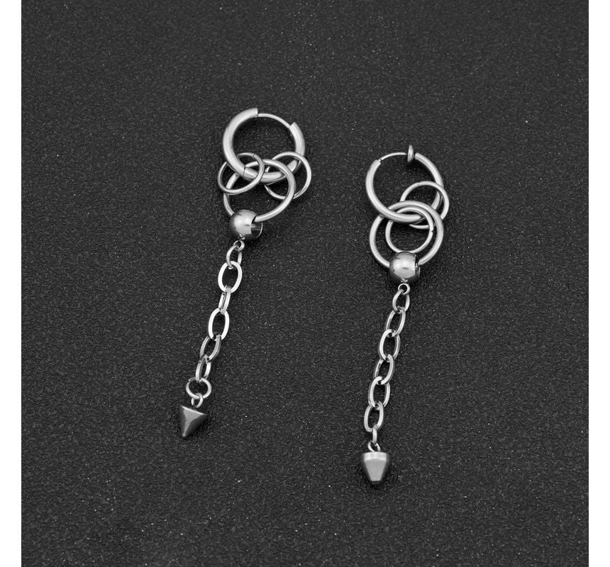 Chained Stainless Steel Dangle Earring