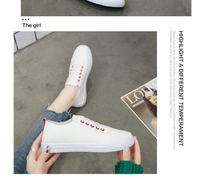 Lettering Faux Leather Sneakers