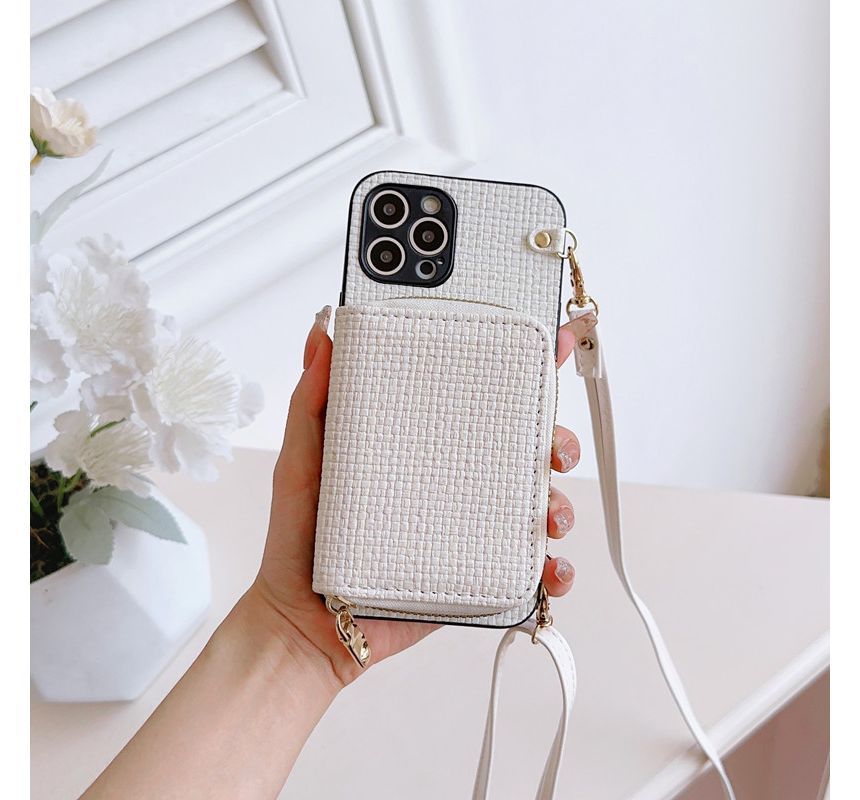 Case Phone Holder Fabric Card Plaid