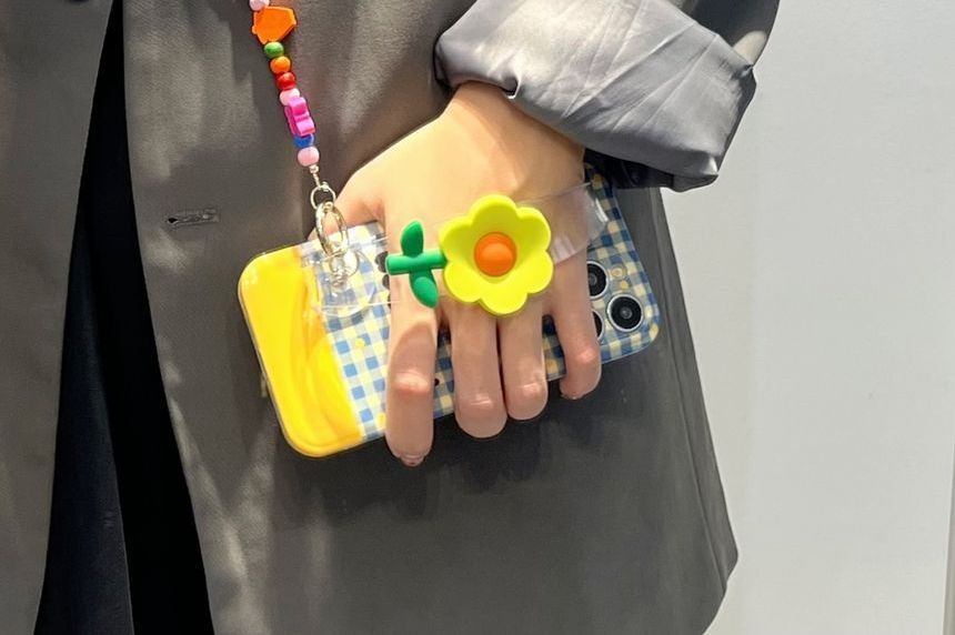 Flower Wristband Plaid Phone Case