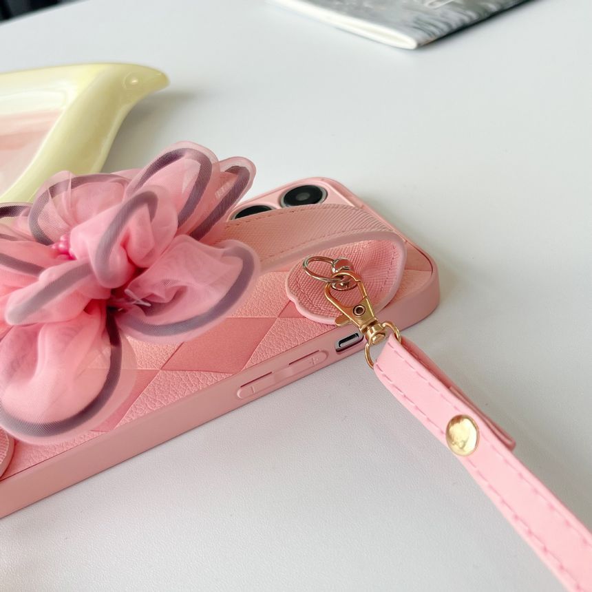 Case Floral Phone Strap